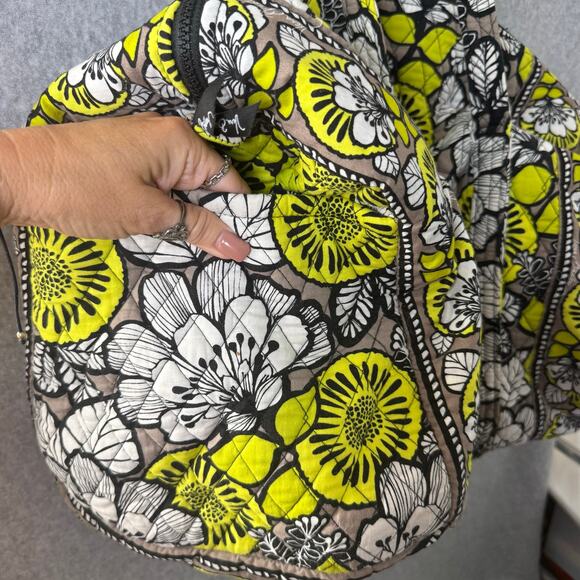 Vera Bradley Duffel Bag Retired Citron Travel Weekender Quilted White Green Tote - Picture 7 of 13